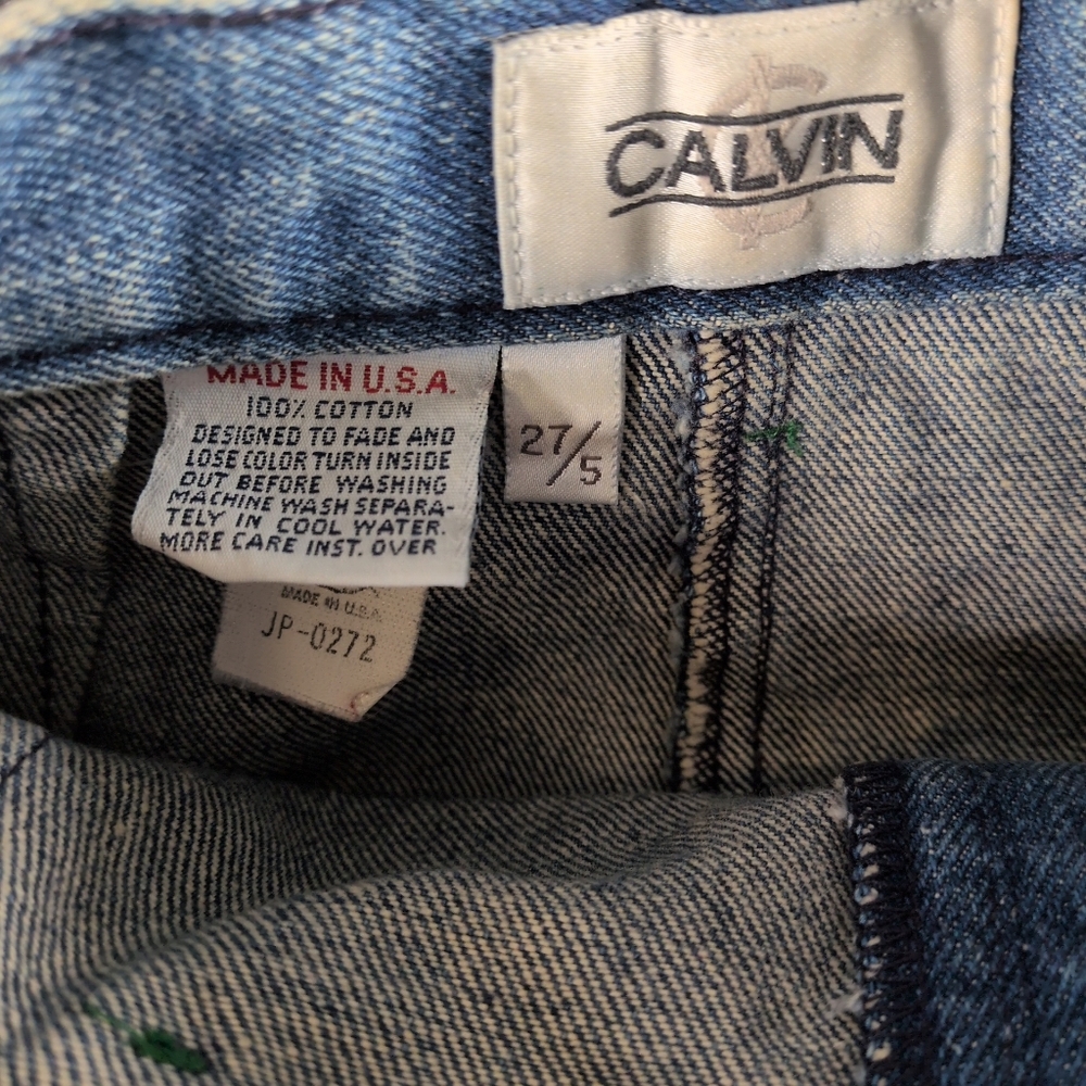 Vintage 80s Calvin Klein Denim Maxi Skirt with Front Pockets - Picture 7 of 7
